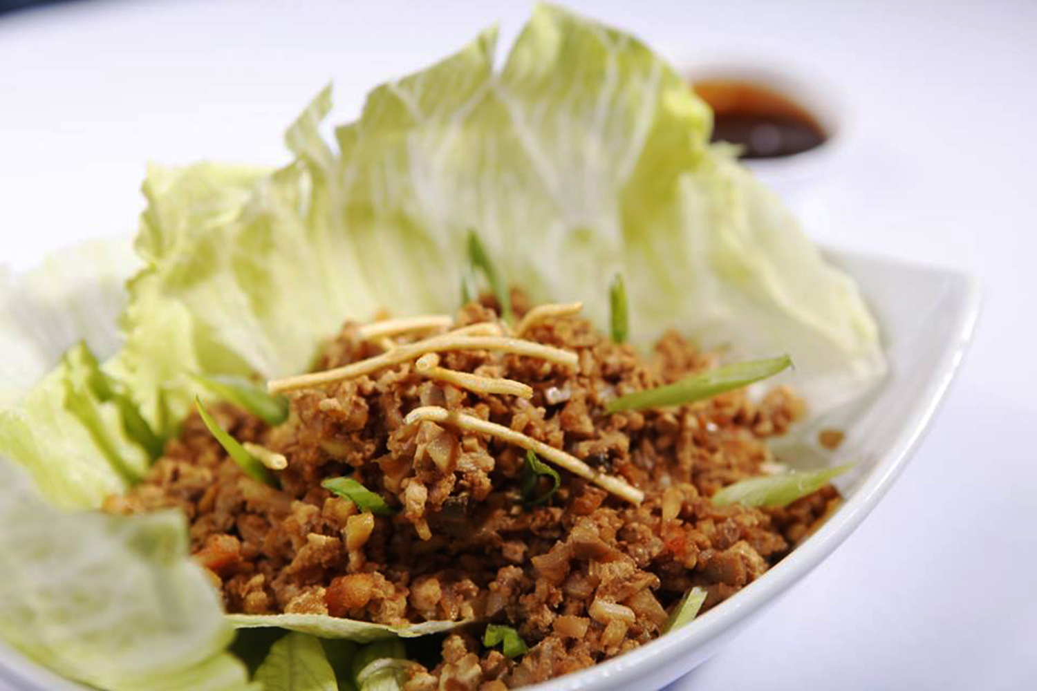 lettuce cup at asian restaurant
